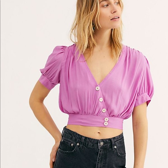 Free People Tops - Free People Stay Bold Buttondown in Lilac